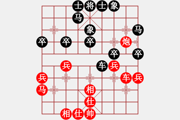 象棋棋譜圖片：義結(jié)金蘭(風魔)-和-棋雙虎(9星) - 步數(shù)：40 