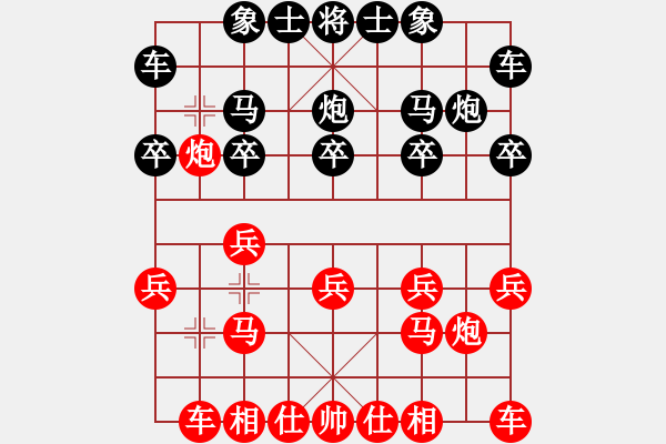 象棋棋譜圖片：呵呵呵[2594271609] -VS- 橫才俊儒[292832991] - 步數(shù)：10 