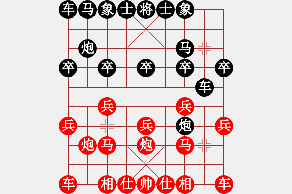 象棋棋譜圖片：《學(xué)習(xí)大師先手》中炮正馬兩頭蛇破左炮過河壓馬左車巡河 - 步數(shù)：10 