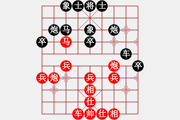 象棋棋譜圖片：隨風(fēng)飄弈(7段)-和-我是畜生豬(3段) - 步數(shù)：40 