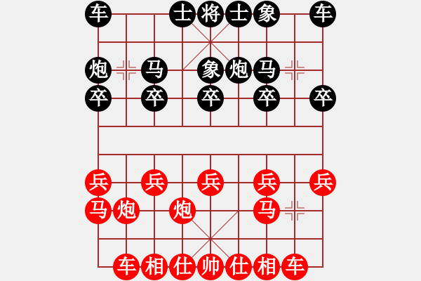 象棋棋譜圖片：1過宮炮 - 步數(shù)：10 