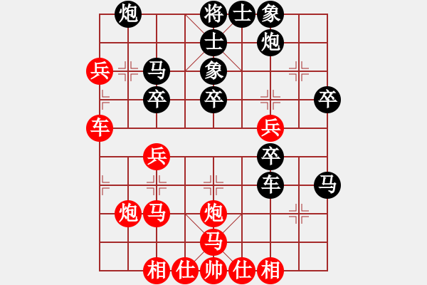 象棋棋譜圖片：我愛(ài)剝光豬(4段)-負(fù)-唯我橫刀(天帝) - 步數(shù)：40 