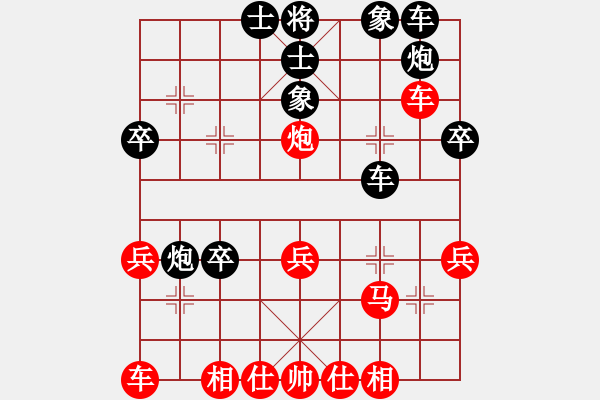 象棋棋譜圖片：天驕妖嬈(天罡)-負-孔板(1弦) - 步數(shù)：40 