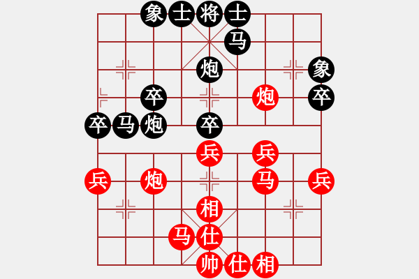 象棋棋譜圖片：3584局 E03-仙人指路對(duì)中炮-旋風(fēng)九專(zhuān)雙核 紅先和 小蟲(chóng)引擎25層 - 步數(shù)：40 