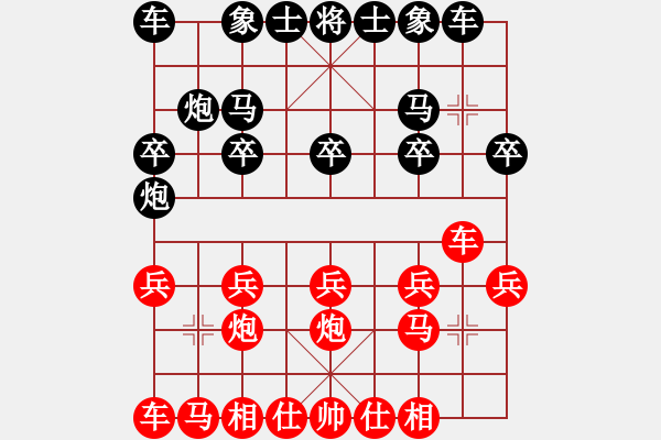 象棋棋譜圖片：[天]醉棋兒[黑] -VS- 阿狗[紅] - 步數(shù)：10 