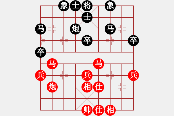 象棋棋譜圖片：初學者之一(風魔)-和-渾沌風冥劍(9星) - 步數：40 