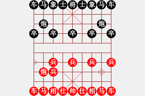 象棋棋谱图片：柴晓西 先和 贺岁学 - 步数：2 