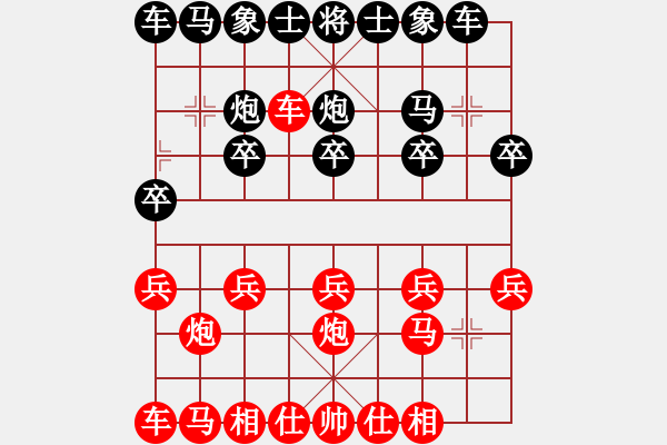 象棋棋譜圖片：小亮-勝-QQ棋友(順炮橫車對(duì)緩開(kāi)車) - 步數(shù)：10 