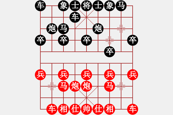 象棋棋譜圖片：傷之心(3段)-勝-兵王(2段) - 步數(shù)：10 