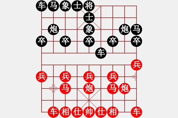 象棋棋譜圖片：負(fù)分太后 魚[紅] -VS- 浪漫蘋果[黑](1) - 步數(shù)：10 