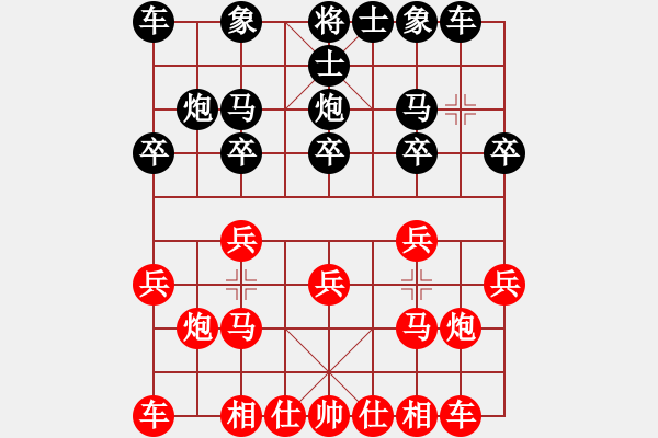 象棋棋譜圖片：2023.10.3.8五分鐘先勝仙人指路對(duì)左中炮 - 步數(shù)：10 