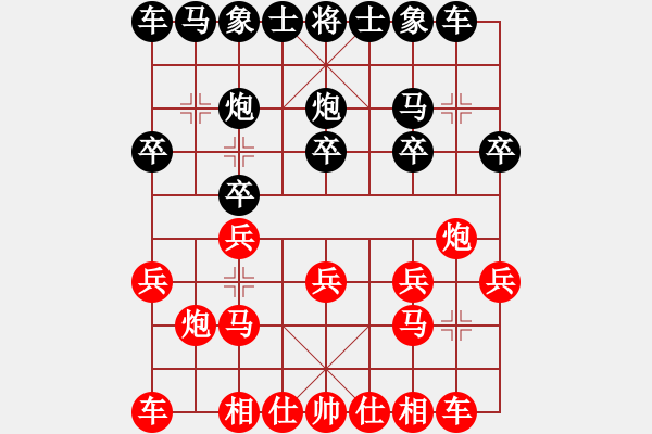 象棋棋谱图片：謝志石 先對 王明堂 - 步数：10 