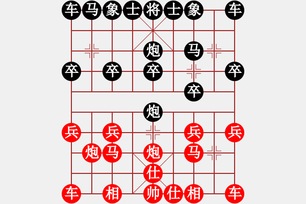 象棋棋譜圖片：獻(xiàn)卒搏殺 激戰(zhàn)告捷：麻雀[紅] -VS- 三臺怪手[黑] - 步數(shù)：10 