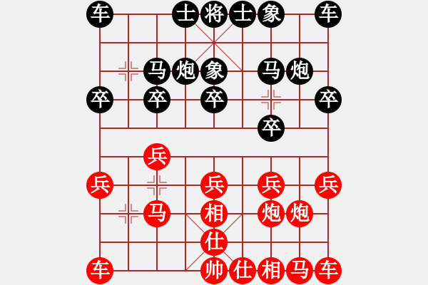 象棋棋譜圖片：第二輪 魏福兵先勝閔仁 - 步數(shù)：10 