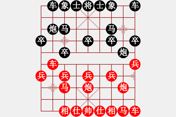 象棋棋譜圖片：屏風(fēng)馬應(yīng)巡河車（我后勝Q(mào)Q都尉） - 步數(shù)：10 