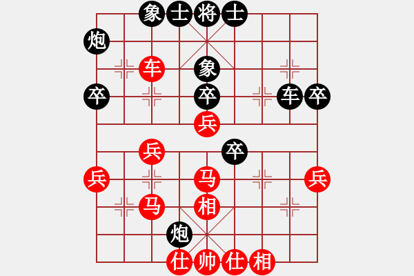 象棋棋譜圖片：弈海漫步(月將)-和-去棋中論壇(日帥) - 步數(shù)：40 