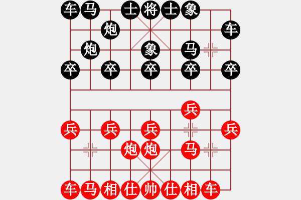 象棋棋譜圖片：昆侖 勝 徐路華(業(yè)九一) B06 中炮對(duì)龜背炮 - 步數(shù)：10 