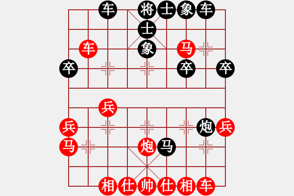 象棋棋譜圖片：靈州棋手(1段)-負(fù)-榆樹三賤客(3段) - 步數(shù)：30 