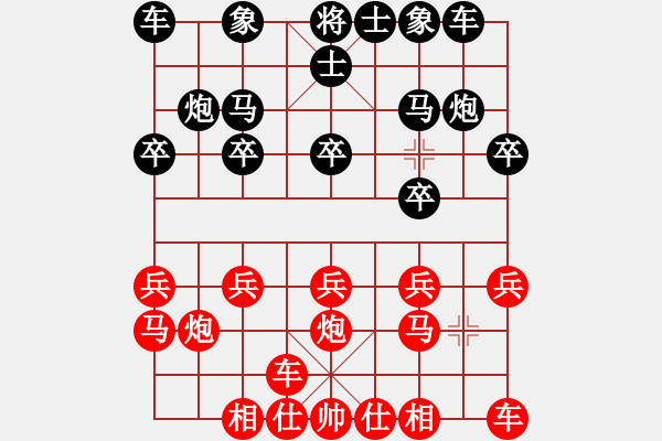 象棋棋譜圖片：軍哥[2711619436] -VS- 素2[1443964862] - 步數(shù)：10 