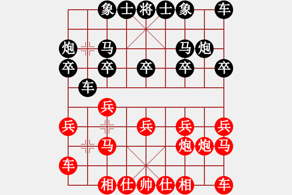 象棋棋譜圖片：ゞ愛情い后花園ゞ殺豬幫狂刀[紅] -VS- 王者_澳門[黑] - 步數(shù)：10 