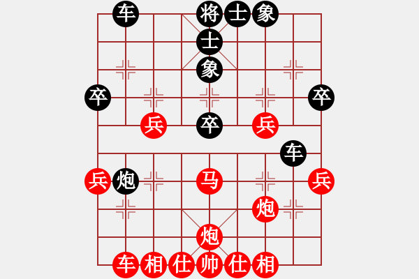 象棋棋譜圖片：大大的萬物(6段)-勝-教父(月將) - 步數(shù)：40 