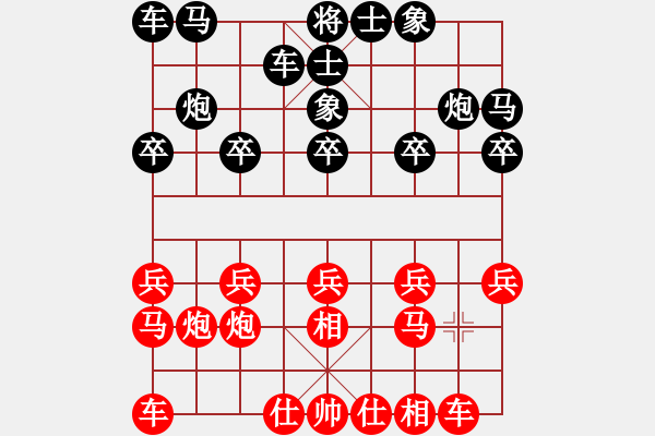 象棋棋譜圖片：中華棋象王(天罡)-和-花解語(無極) - 步數(shù)：10 