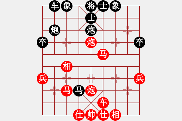 象棋棋譜圖片：軍旗王子[紅] -VS- 田園居士[黑] - 步數(shù)：40 