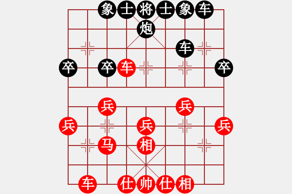 象棋棋譜圖片：葬心紅勝Z殺0001【中炮過河車互進(jìn)七兵對屏風(fēng)馬左馬盤河 紅七路馬】 - 步數(shù)：30 