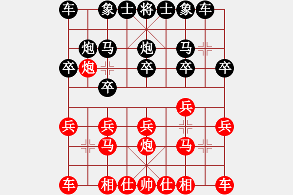 象棋棋譜圖片：順炮緩開車（紅比賽準(zhǔn)備布局）3 - 步數(shù)：10 