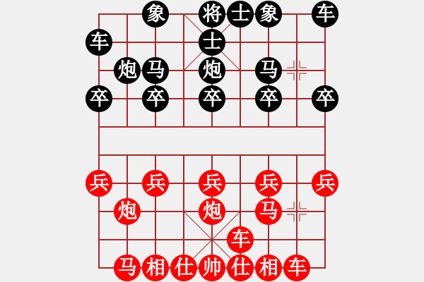 象棋棋譜圖片：李博洋（先勝）閆雨馨 2019年10月27日 弈童象棋教室內(nèi)部訓(xùn)練對(duì)局 - 步數(shù)：10 