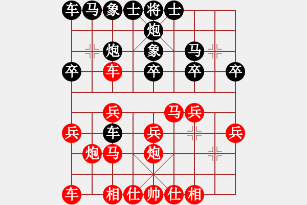 象棋棋譜圖片：馬來西亞象棋總會(huì) 曾煜權(quán) 勝 意大利象棋協(xié)會(huì) 方定良 - 步數(shù)：20 