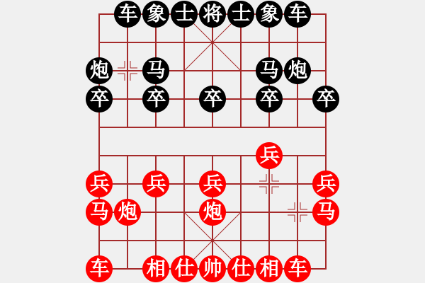 象棋棋譜圖片：初級(jí)棋士 VS 象棋愛(ài)好者 - 步數(shù)：10 