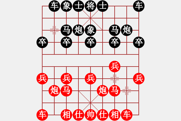 象棋棋譜圖片：士角炮：魔獸爭霸III冰封王座1.20e[紅] -VS- 塞外1688[黑] - 步數(shù)：10 