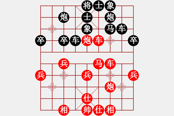 象棋棋譜圖片：ss5501o2[紅] -VS- bbboy002[黑] - 步數(shù)：40 