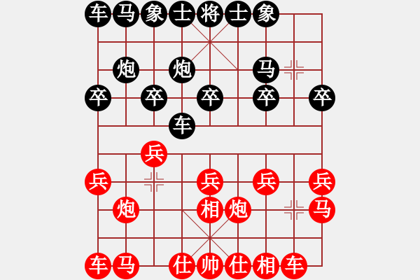 象棋棋譜圖片：南京黃薇 先和 蘇州周成圓 - 步數(shù)：10 