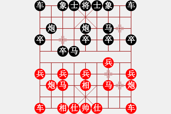 象棋棋谱图片：胡庆阳 先和 崔俊 - 步数：10 