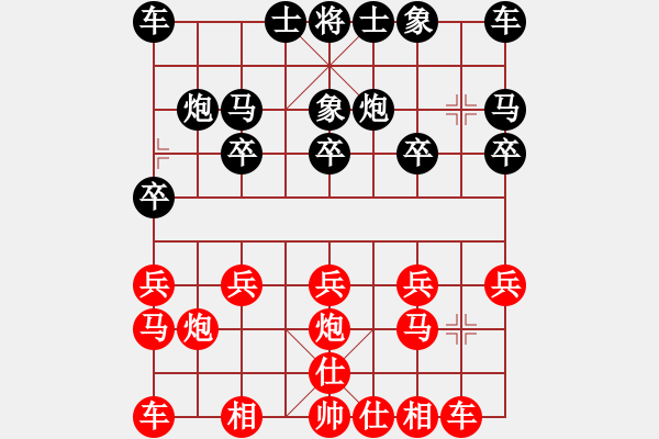 象棋棋谱图片：咸阳-绵里藏针VS惠彬辰(2012-8-31) - 步数：10 