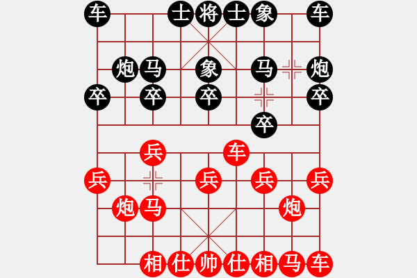 象棋棋谱图片：yxmd(5星)-和-广东象棋网(7星) - 步数：10 