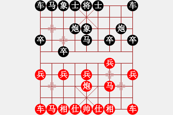 象棋棋譜圖片：天天開心棋社車一平二業(yè)1-2先勝大地業(yè)5-32018·7·1 - 步數(shù)：10 