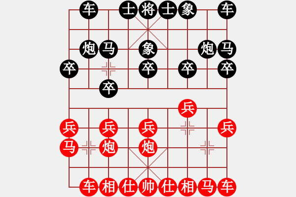 象棋棋譜圖片：皆為虛幻(1段)-勝-kkksss(2段) - 步數(shù)：10 