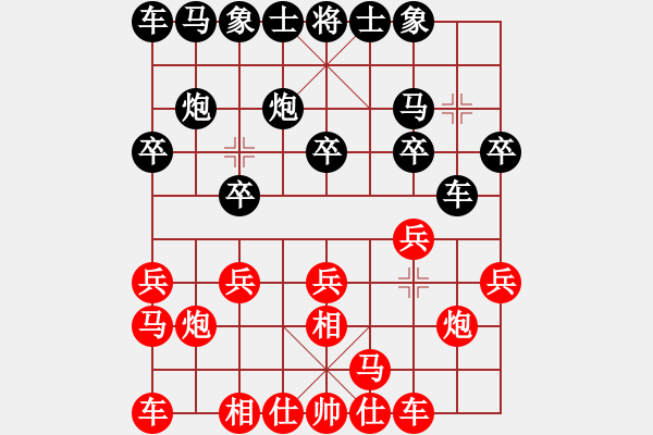 象棋棋譜圖片：知足常樂(lè)[紅] -VS- 讓頭發(fā)更多[黑] - 步數(shù)：10 