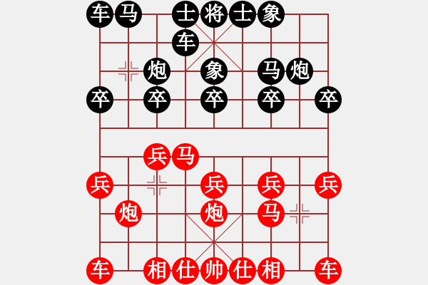 象棋棋譜圖片：淡然-負(fù)-驕陽似火【業(yè)余六級】 - 步數(shù)：10 