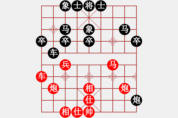 象棋棋譜圖片：網(wǎng)絡(luò)人機(jī)王(北斗)-和-神劍坦克車(北斗) - 步數(shù)：40 