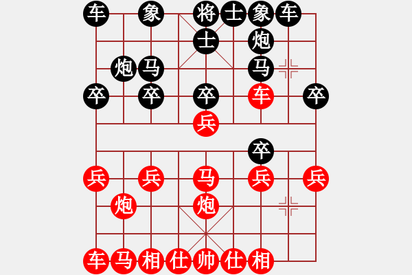 象棋棋譜圖片：一歲女孩小號(hào)屏風(fēng)馬16回合勝急進(jìn)中兵 - 步數(shù)：20 