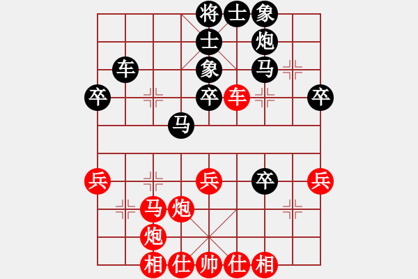 象棋棋譜圖片：中炮7路馬對(duì)屏風(fēng)馬 - 步數(shù)：40 