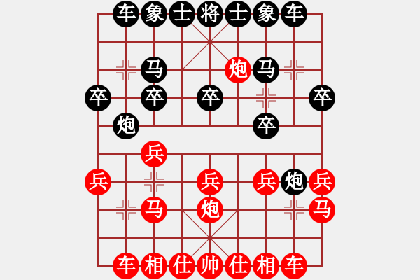 象棋棋譜圖片：謝業(yè)枧     先負 申鵬       - 步數(shù)：20 