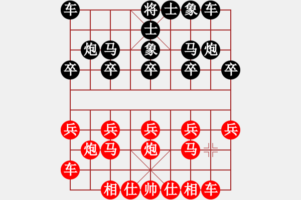 象棋棋譜圖片：[2009-2-17 19-1-10]★瀟湘棋帥★[紅] - slhkwds[黑] - 步數(shù)：10 