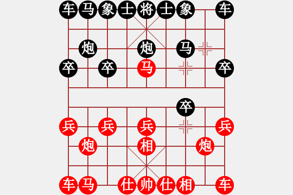 象棋棋譜圖片：棋友[紅] -VS- 拜師學棋[黑]（6） - 步數(shù)：10 