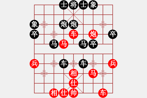 象棋棋譜圖片：╅ω獨(dú)行俠[紅] -VS- 負(fù)分太后 魚[黑](6) - 步數(shù)：40 