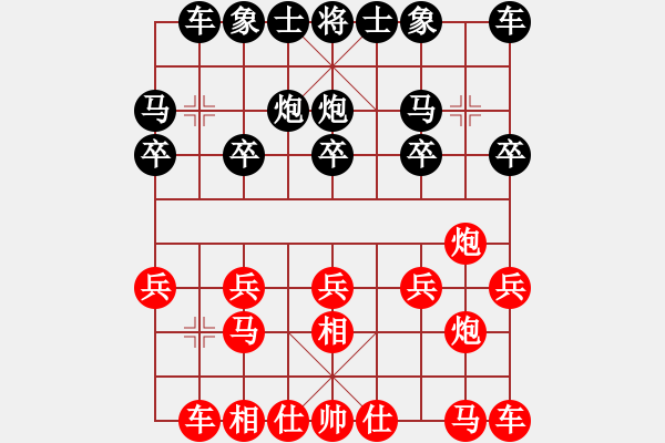 象棋棋譜圖片：1264局 A27- 飛相對(duì)左中炮-小蟲(chóng)引擎23層(先勝)業(yè)天天Ai1-1 - 步數(shù)：10 